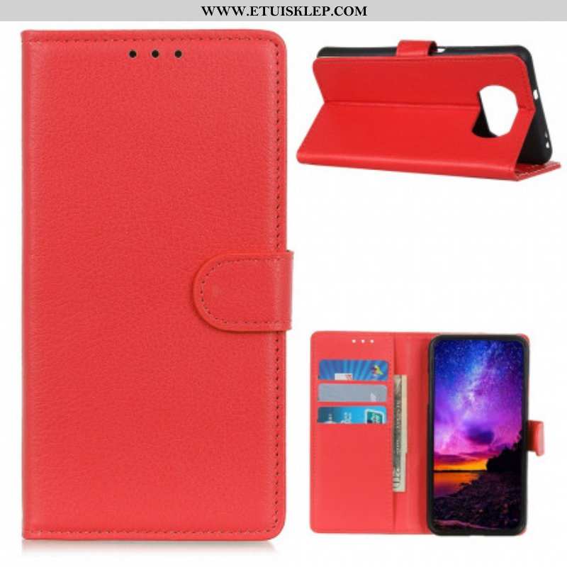 Etui Folio do Poco X3 / X3 Pro / X3 NFC Sztuczna Skóra Liczi